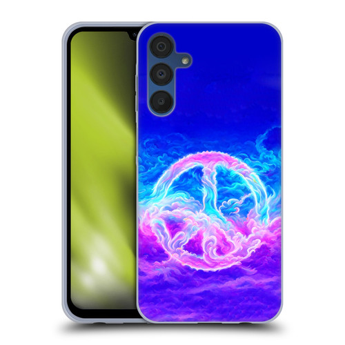 Wumples Cosmic Arts Clouded Peace Symbol Soft Gel Case for Samsung Galaxy A15 & MagSafe