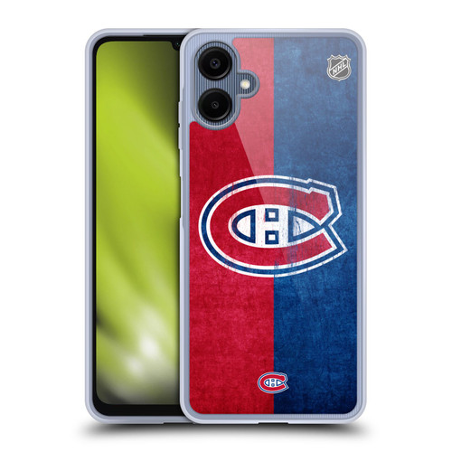 NHL Montreal Canadiens Half Distressed Soft Gel Case for Samsung Galaxy A06 4G / 5G