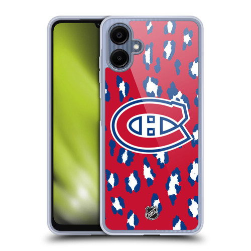 NHL Montreal Canadiens Leopard Pattern Soft Gel Case for Samsung Galaxy A06 4G / 5G