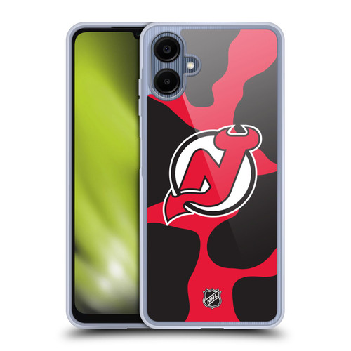 NHL New Jersey Devils Cow Pattern Soft Gel Case for Samsung Galaxy A06 4G / 5G