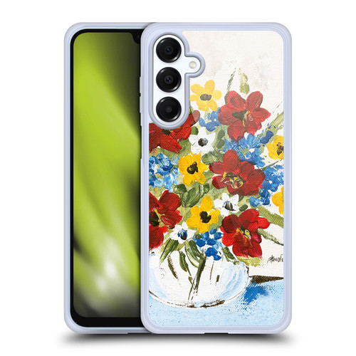 Haley Bush Floral Painting Patriotic Soft Gel Case for Samsung Galaxy A16 5G & MagSafe