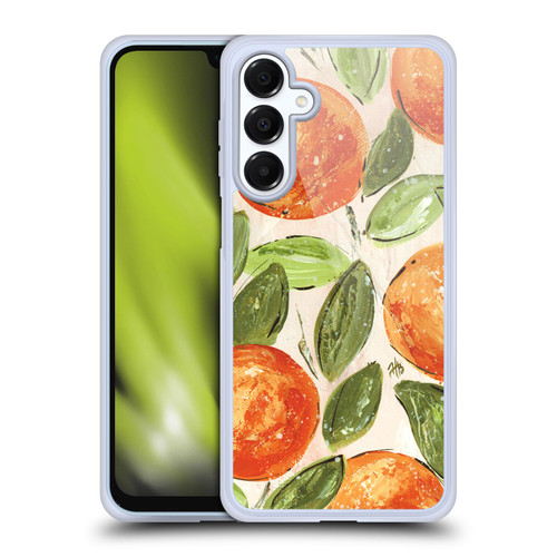 Haley Bush Pattern Painting Orange Splash Soft Gel Case for Samsung Galaxy A16 5G & MagSafe