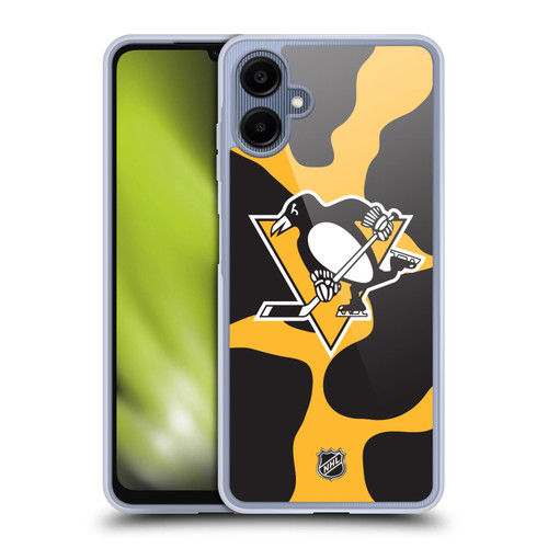 NHL Pittsburgh Penguins Cow Pattern Soft Gel Case for Samsung Galaxy A06 4G / 5G