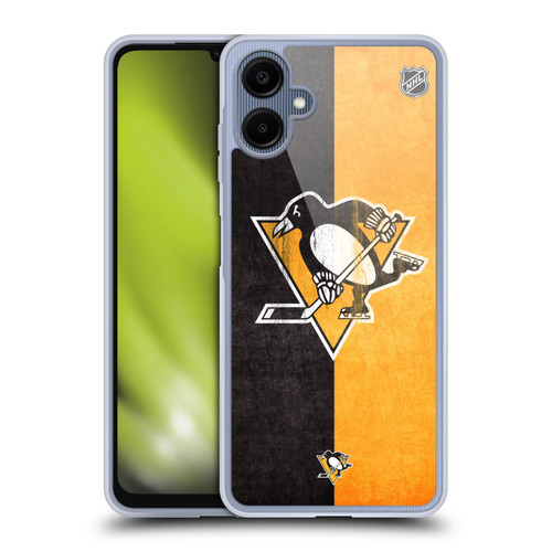 NHL Pittsburgh Penguins Half Distressed Soft Gel Case for Samsung Galaxy A06 4G / 5G