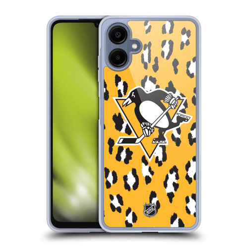 NHL Pittsburgh Penguins Leopard Pattern Soft Gel Case for Samsung Galaxy A06 4G / 5G
