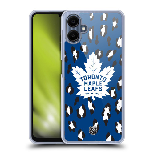 NHL Toronto Maple Leafs Leopard Pattern Soft Gel Case for Samsung Galaxy A06 4G / 5G