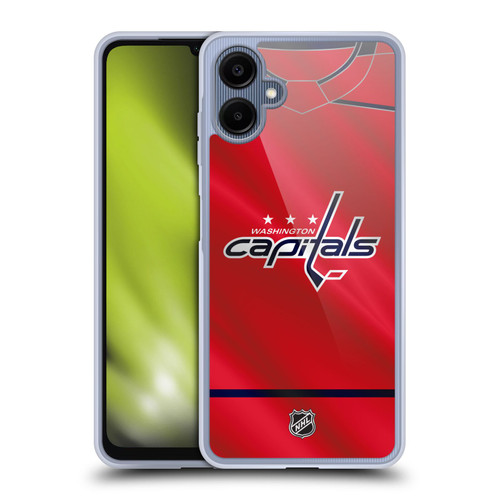 NHL Washington Capitals Jersey Soft Gel Case for Samsung Galaxy A06 4G / 5G