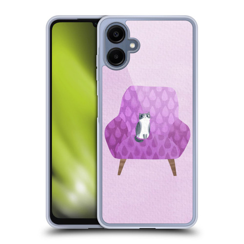 Planet Cat Arm Chair Lilac Chair Cat Soft Gel Case for Samsung Galaxy A06 4G / 5G
