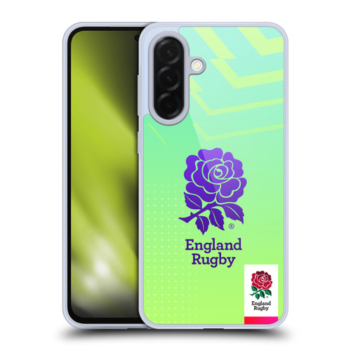 England Rugby Union This Rose Means Everything Logo in Neon Green Soft Gel Case for Samsung Galaxy A36 5G