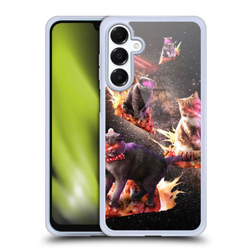 Random Galaxy Space Cat Fire Pizza Soft Gel Case for Samsung Galaxy A16 5G & MagSafe