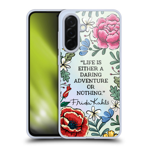 Frida Kahlo Art & Quotes Daring Adventure Soft Gel Case for Samsung Galaxy A36 5G