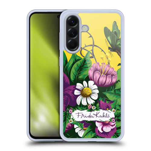 Frida Kahlo Purple Florals Butterfly Soft Gel Case for Samsung Galaxy A56 5G