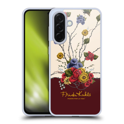 Frida Kahlo Red Florals Shrub Soft Gel Case for Samsung Galaxy A36 5G