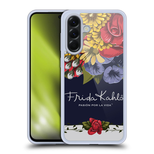 Frida Kahlo Red Florals Blooms Soft Gel Case for Samsung Galaxy A56 5G