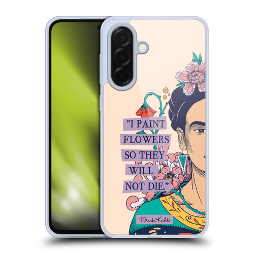 Frida Kahlo Sketch I Paint Flowers Soft Gel Case for Samsung Galaxy A36 5G