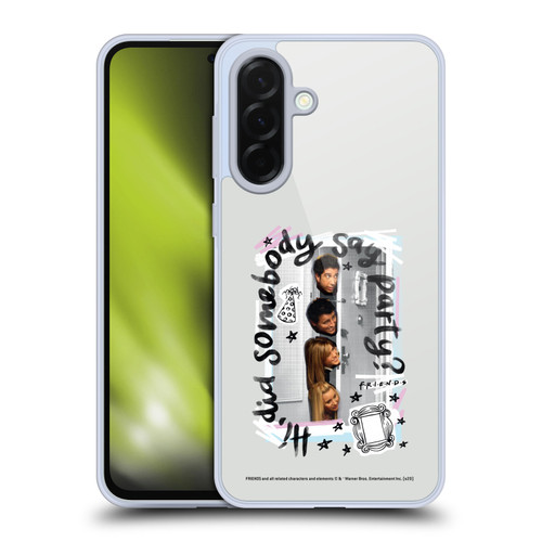 Friends TV Show Doodle Art Somebody Say Party Soft Gel Case for Samsung Galaxy A36 5G