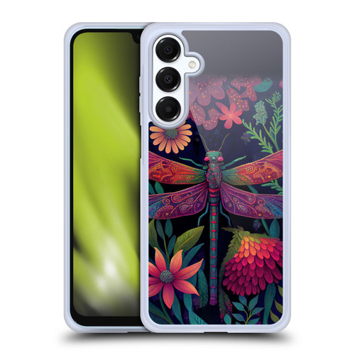 JK Stewart Art Dragonfly Purple Soft Gel Case for Samsung Galaxy A16 5G & MagSafe
