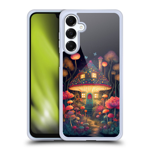 JK Stewart Graphics Mushroom Cottage Night Garden Soft Gel Case for Samsung Galaxy A16 5G & MagSafe