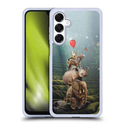 Klaudia Senator French Bulldog 2 Friends Reaching Butterfly Soft Gel Case for Samsung Galaxy A16 5G & MagSafe