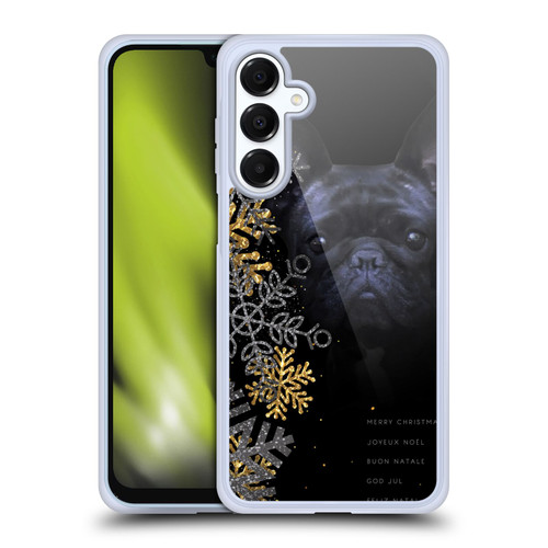 Klaudia Senator French Bulldog 2 Snow Flakes Soft Gel Case for Samsung Galaxy A16 5G & MagSafe