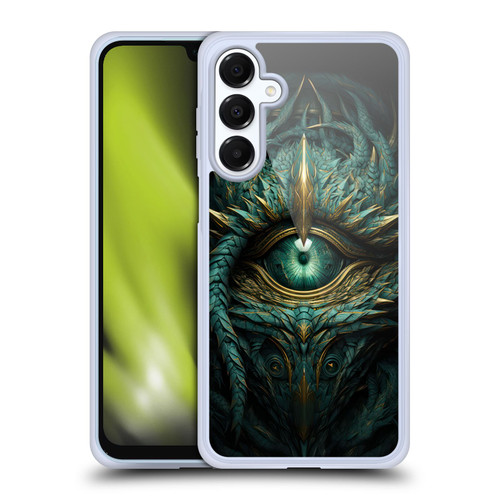 LebensArt Mix Art Teal Green Dragon Eye Soft Gel Case for Samsung Galaxy A16 5G & MagSafe