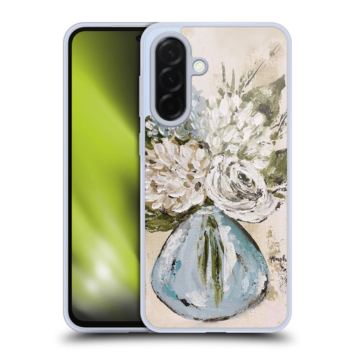 Haley Bush Floral Painting Blue And White Vase Soft Gel Case for Samsung Galaxy A36 5G