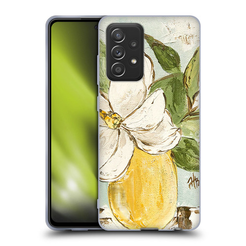 Haley Bush Floral Painting Magnolia Yellow Vase Soft Gel Case for Samsung Galaxy A52 / A52s / 5G (2021)