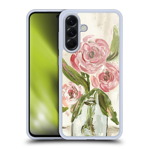 Haley Bush Floral Painting Pink Vase Soft Gel Case for Samsung Galaxy A56 5G