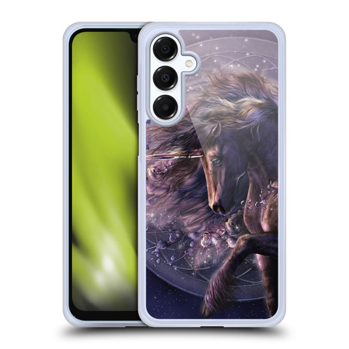 Laurie Prindle Fantasy Horse Chimera Black Rose Unicorn Soft Gel Case for Samsung Galaxy A16 5G & MagSafe