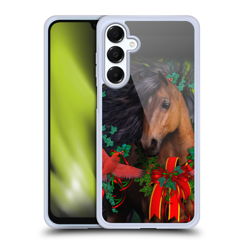 Laurie Prindle Western Stallion A Morgan Christmas Soft Gel Case for Samsung Galaxy A16 5G & MagSafe