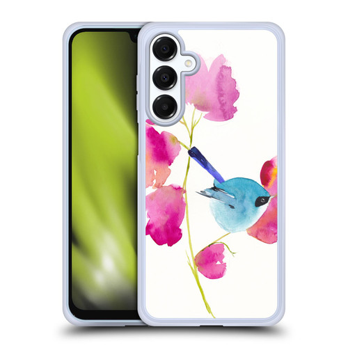 Mai Autumn Floral Blooms Blue Bird Soft Gel Case for Samsung Galaxy A16 5G & MagSafe