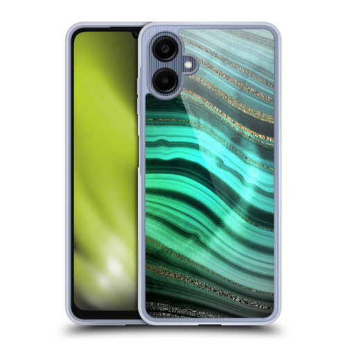 UtArt Malachite Emerald Glitter Gradient Soft Gel Case for Samsung Galaxy A06 4G / 5G