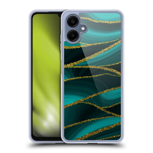 UtArt Malachite Emerald Turquoise Shimmers Soft Gel Case for Samsung Galaxy A06 4G / 5G