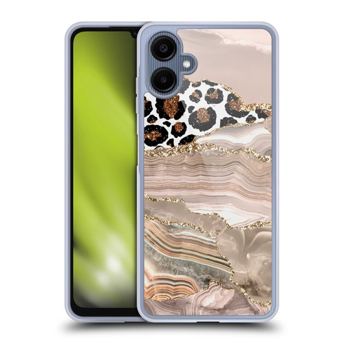 UtArt Wild Cat Marble Cheetah Waves Soft Gel Case for Samsung Galaxy A06 4G / 5G