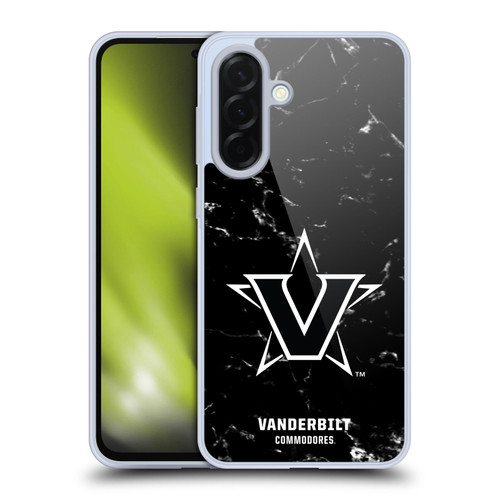 Vanderbilt University Vandy Vanderbilt University Black And White Marble Soft Gel Case for Samsung Galaxy A36 5G