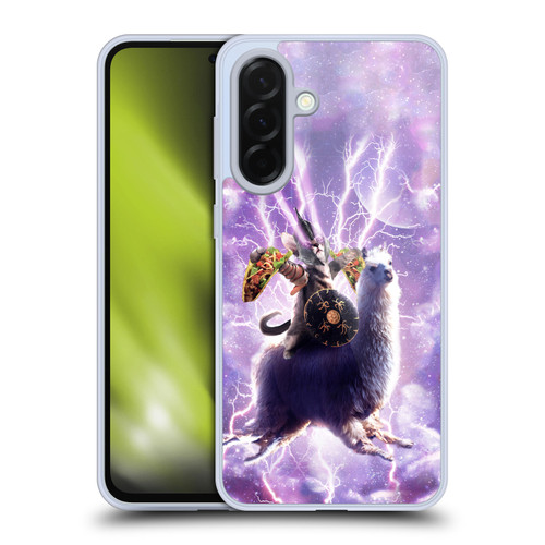 Random Galaxy Space Llama Lazer Cat & Tacos Soft Gel Case for Samsung Galaxy A36 5G