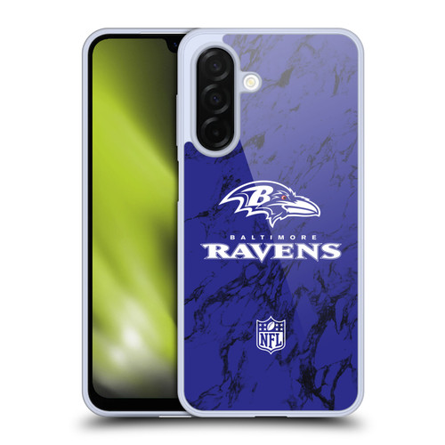 NFL Baltimore Ravens Graphics Coloured Marble Soft Gel Case for Samsung Galaxy A26 5G