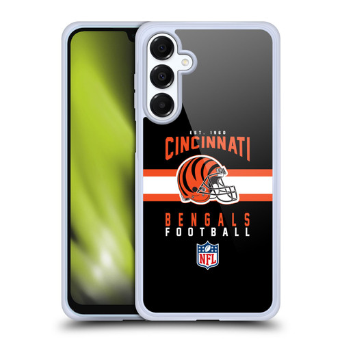 NFL Cincinnati Bengals Graphics Helmet Typography Soft Gel Case for Samsung Galaxy A16 5G & MagSafe