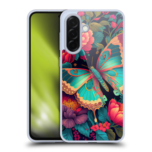 JK Stewart Art Butterfly And Flowers Soft Gel Case for Samsung Galaxy A36 5G