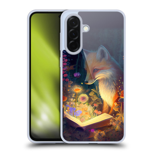 JK Stewart Art Fox Reading Soft Gel Case for Samsung Galaxy A36 5G