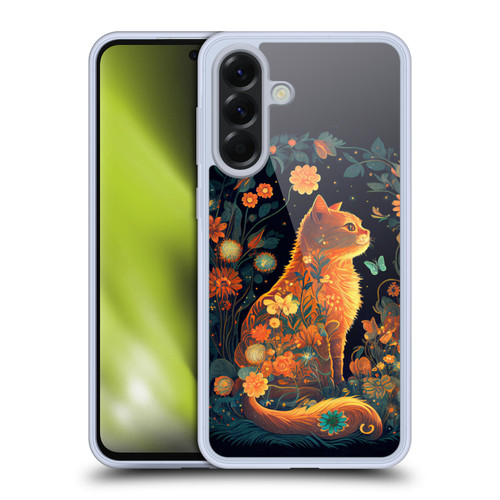 JK Stewart Key Art Orange Cat Sitting Soft Gel Case for Samsung Galaxy A56 5G