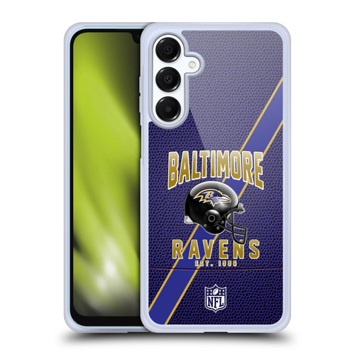 NFL Baltimore Ravens Logo Art Football Stripes Soft Gel Case for Samsung Galaxy A16 5G & MagSafe