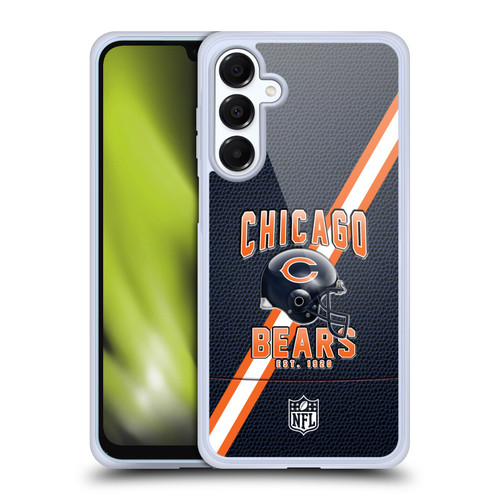 NFL Chicago Bears Logo Art Football Stripes Soft Gel Case for Samsung Galaxy A16 5G & MagSafe