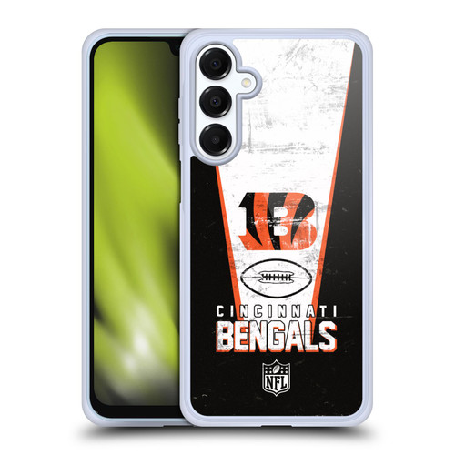 NFL Cincinnati Bengals Logo Art Banner Soft Gel Case for Samsung Galaxy A16 5G & MagSafe