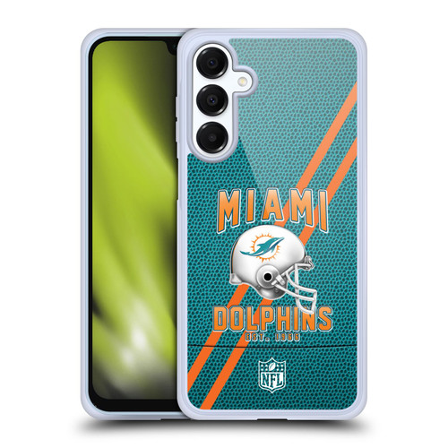 NFL Miami Dolphins Logo Art Football Stripes Soft Gel Case for Samsung Galaxy A16 5G & MagSafe