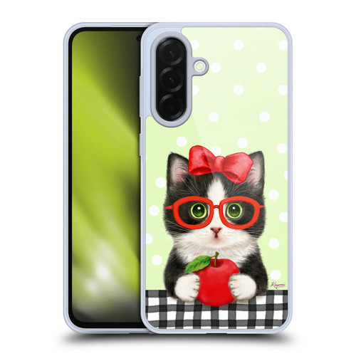 Kayomi Harai Graphic Art Teacher Cat With Apple Soft Gel Case for Samsung Galaxy A36 5G