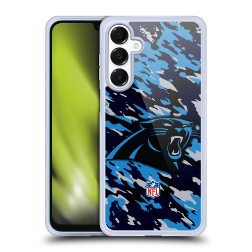 NFL Carolina Panthers Logo Camou Soft Gel Case for Samsung Galaxy A16 5G & MagSafe