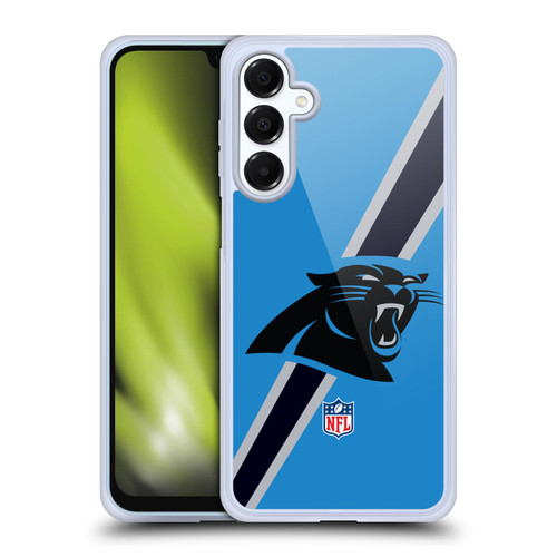 NFL Carolina Panthers Logo Stripes Soft Gel Case for Samsung Galaxy A16 5G & MagSafe
