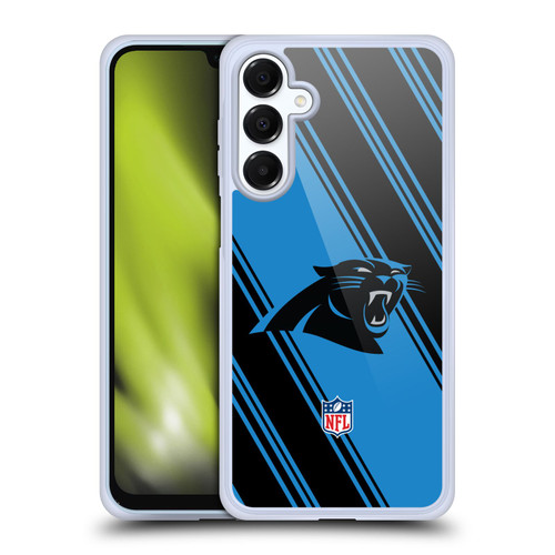 NFL Carolina Panthers Artwork Stripes Soft Gel Case for Samsung Galaxy A16 5G & MagSafe