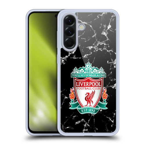 Liverpool Football Club Marble Black Crest Soft Gel Case for Samsung Galaxy A56 5G